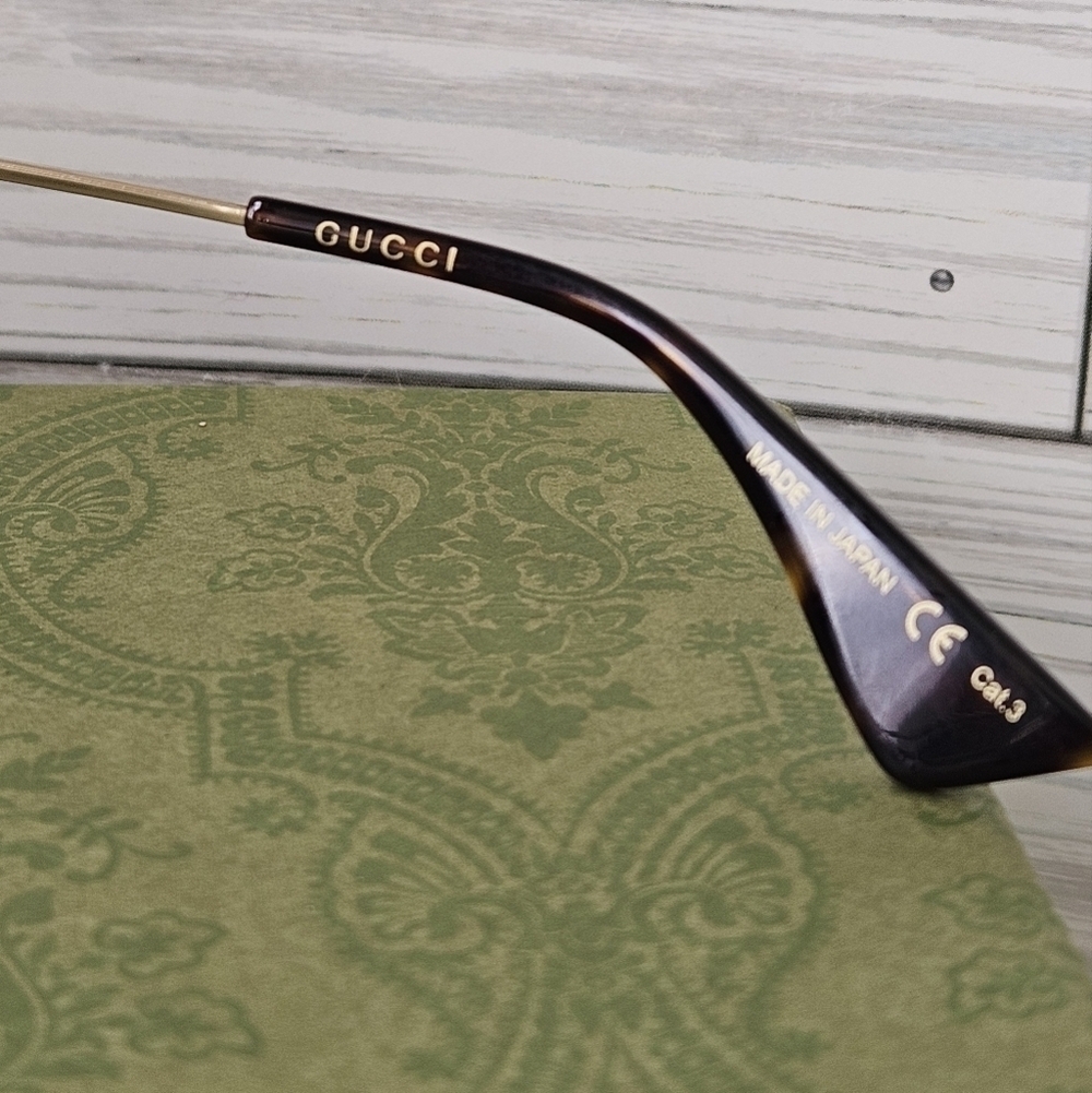 Gucci Aviator GG0105S Aviator Sunglasses in Gold and Brown Gradient NWT - Picture 6 of 12
